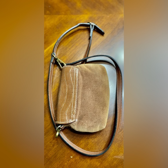 Rocco Barocco Vintage Made in Italy Brown Crossbody w RB Accent - Picture 10 of 11